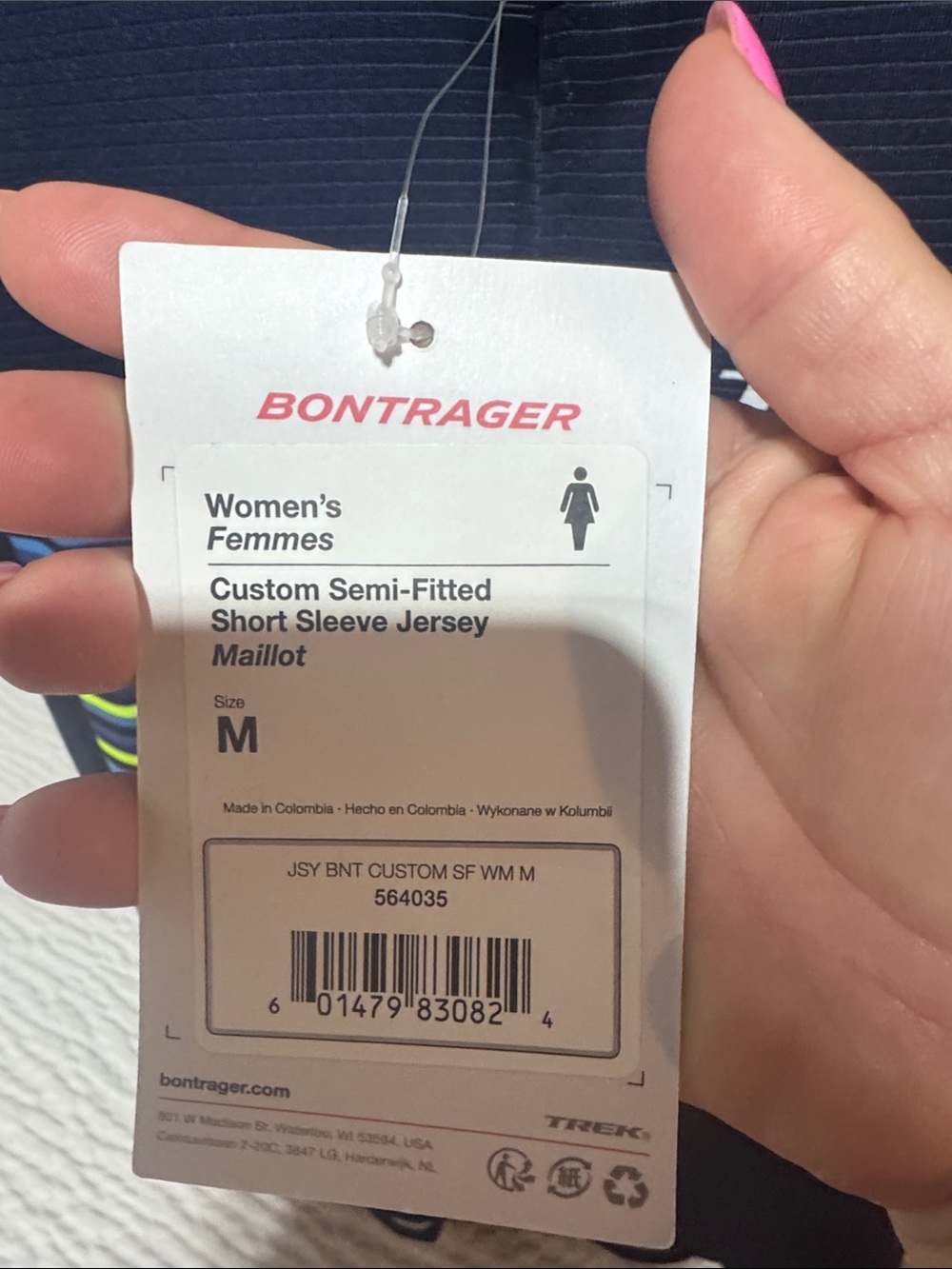 Women’s Custom Semi-Fitted Short Sleeve Jersey - Blue Bontrager
